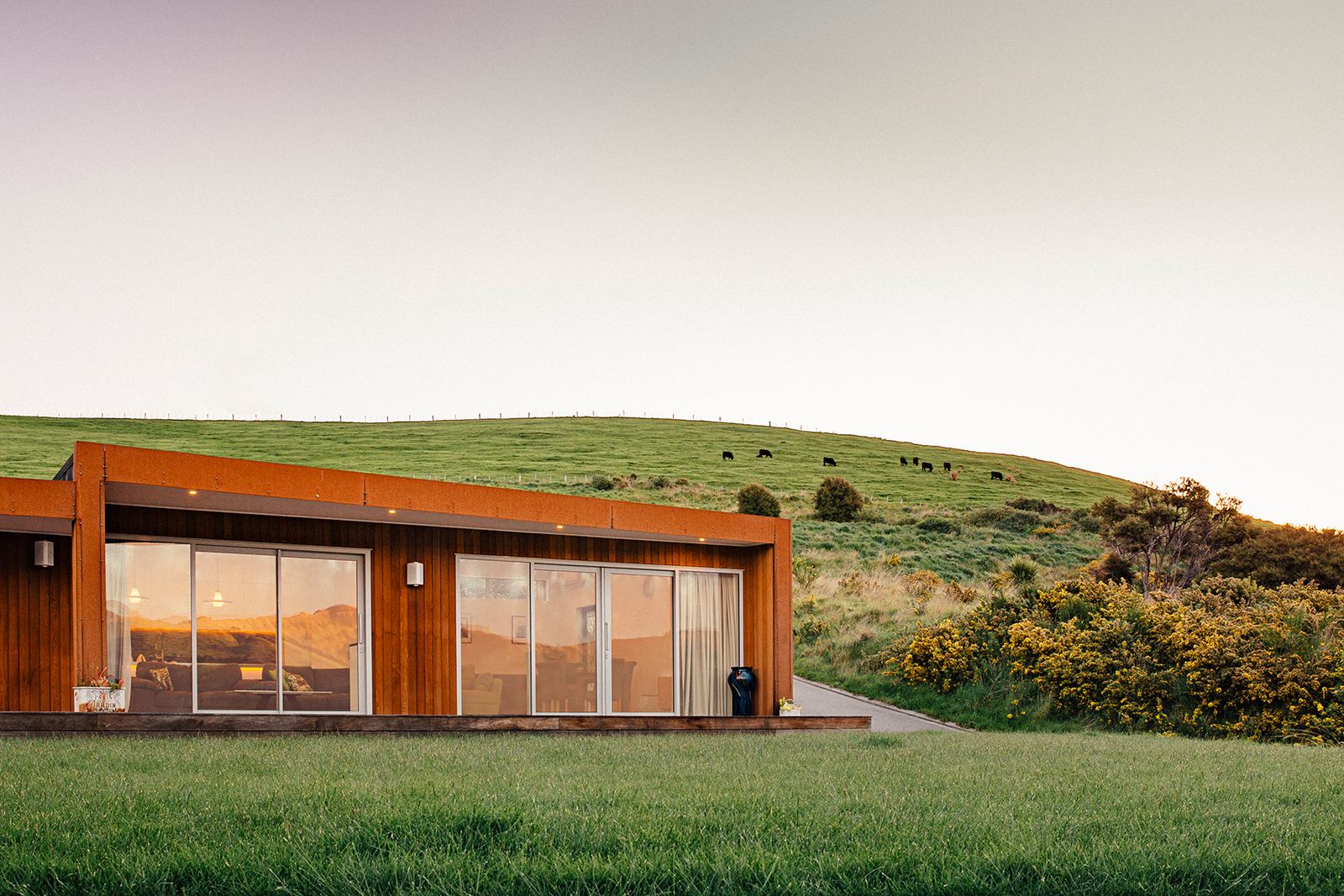 Kingfisher Point, Akaroa – angular cedar and Cor-Ten home on Banks Peninsula by AW Architects – image 4