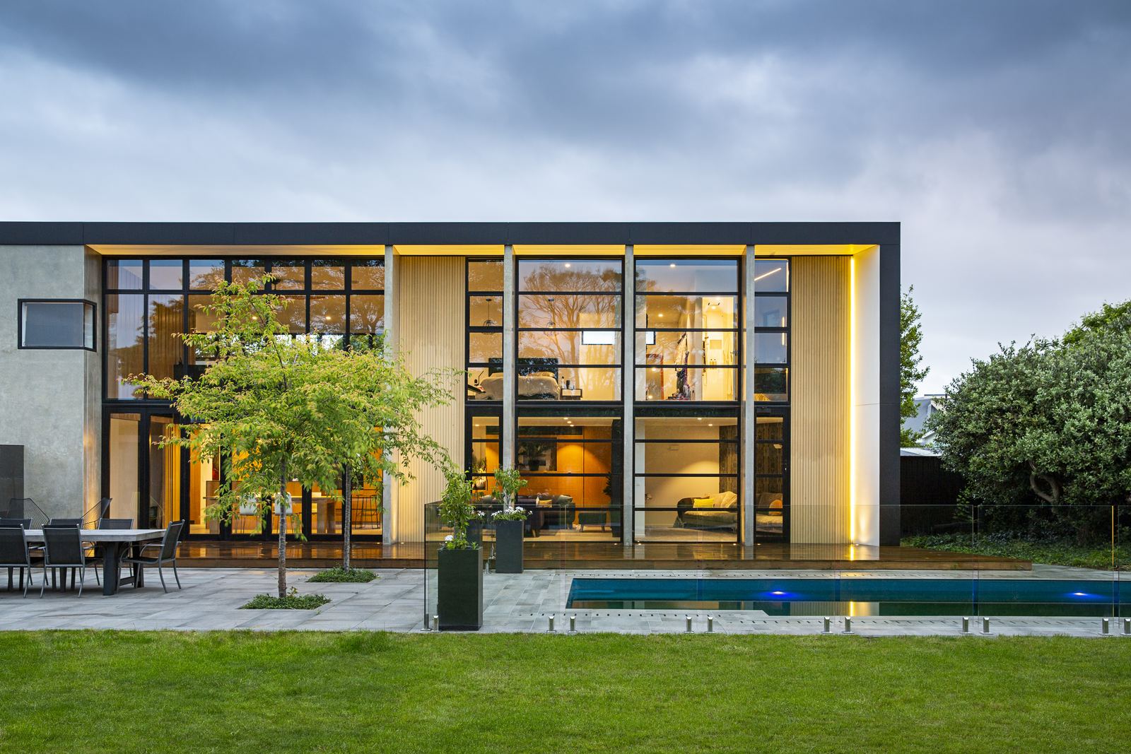 Walnut Ave, Strowan – Christchurch house with concrete walls and colourful interiors by AW Architects