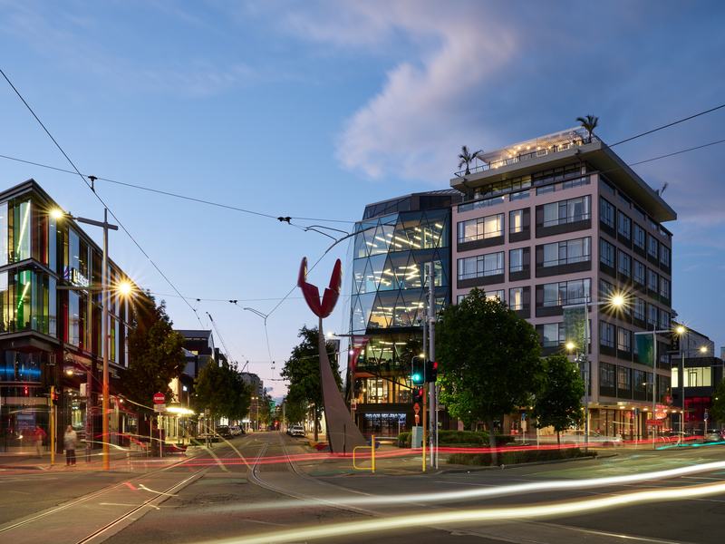 200 High Street, Ōtautahi Christchurch – seven-level mixed-use building with folding glazed façade by AW Architects – image 2