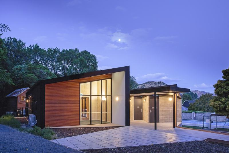Governors Bay Community Centre – cedar and steel community building by AW Architects