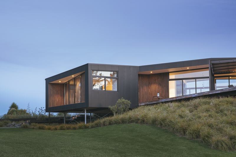 North Canterbury House – prefabricated rural home following the landscape by AW Architects