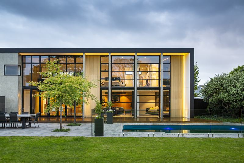 Walnut Ave, Strowan – Christchurch house with concrete walls and colourful interiors by AW Architects